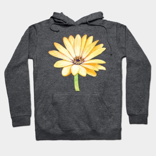 Yellow gerbera flower Hoodie by Savousepate